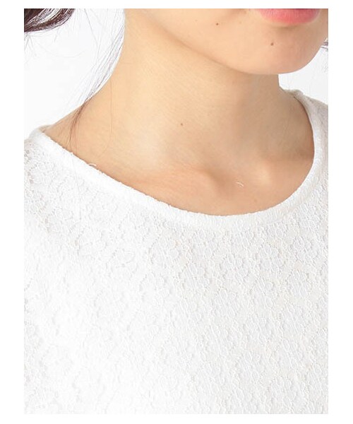 ehka sopo（エヘカソポ）の「ラッセルレースフリル袖プルオーバー 1203058-22-13-11（トップス・アイボリー/オフホワイト・M）」の7枚目の写真