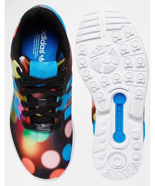 adidas（アディダス）の「adidas Originals ZX Flux Multi Colored Bubble Dot Sneakers（スニーカー・レディース・multi・US 10-EU 42 2/3 - US 10/US 10.5-EU 43 1/3 - US 10.5/US 7.5-EU 39 1/3 - US 7.5/US 8-EU 40 - US 8/US 8.5-EU 40 2/3 - US 8.5/US 9-EU 41 1/3 - US 9/US 9.5-EU 42 - US 9.5）」の4枚目の写真