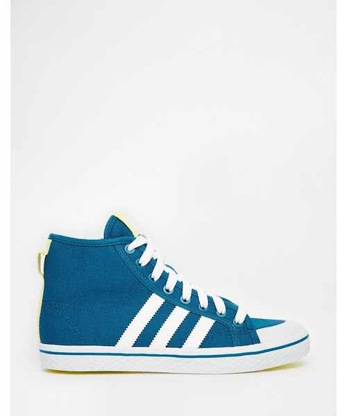 adidas（アディダス）の「adidas Originals Honey High Top Sneakers（スニーカー・レディース・surpetftwwhtbluyel・US 7.5/US 9.5）」の4枚目の写真