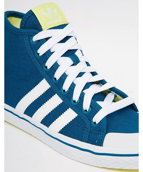 adidas（アディダス）の「adidas Originals Honey High Top Sneakers（スニーカー・レディース・surpetftwwhtbluyel・US 7.5/US 9.5）」の3枚目の写真