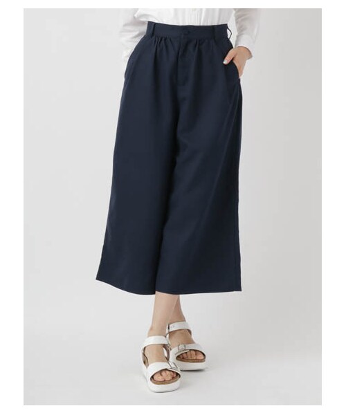 E hyphen world gallery（イーハイフンワールドギャラリー）の「・TRタックギャザーワイドパンツ（パンツ・ライトグレー/ブラック/ネイビー・F）」の4枚目の写真