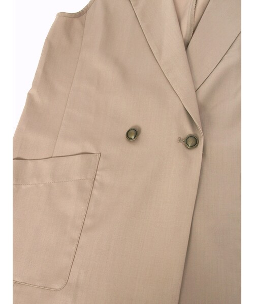 w closet（ダブルクローゼット）の「ツイルテーラードベスト（その他・レディース・ベージュ/ネイビー・FREE）」の7枚目の写真