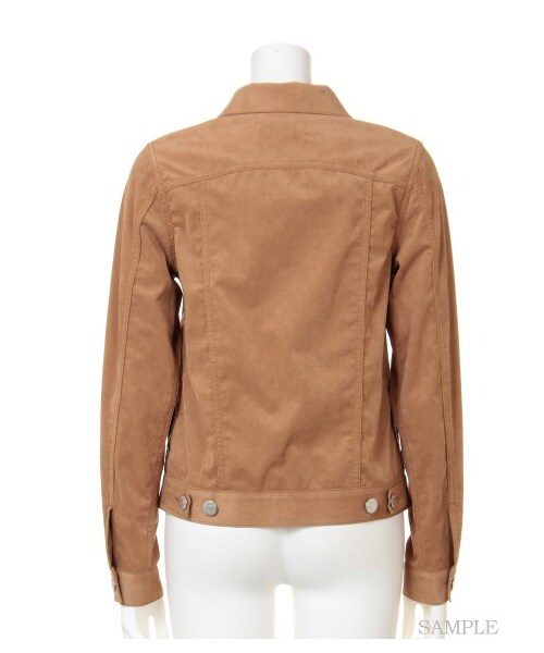 FRAY I.D（フレイアイディー）の「スエードコンパクトGジャン（デニムジャケット・レディース・BEG・0/1）」の3枚目の写真