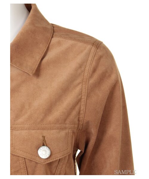 FRAY I.D（フレイアイディー）の「スエードコンパクトGジャン（デニムジャケット・レディース・BEG・0/1）」の6枚目の写真