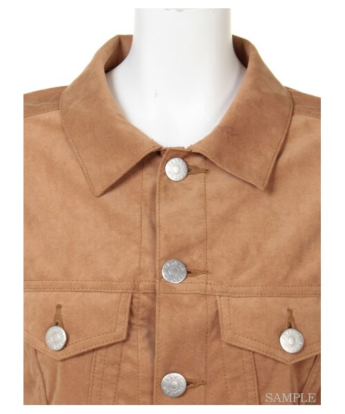 FRAY I.D（フレイアイディー）の「スエードコンパクトGジャン（デニムジャケット・レディース・BEG・0/1）」の5枚目の写真