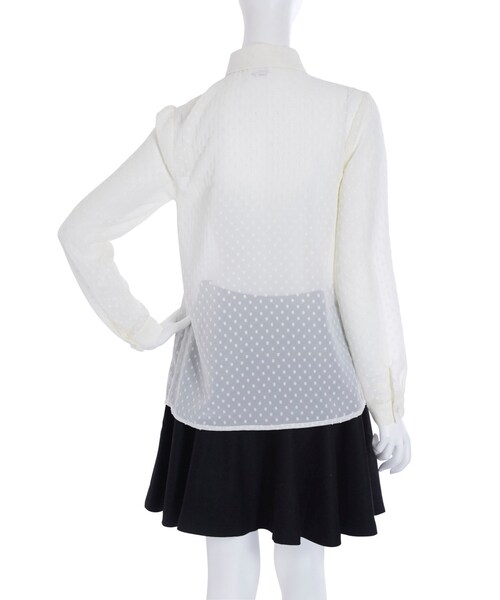 merry jenny（メリージェニー）の「スカラップレースブラウス（トップス・レディース・オフホワイト/ネイビー）」の7枚目の写真