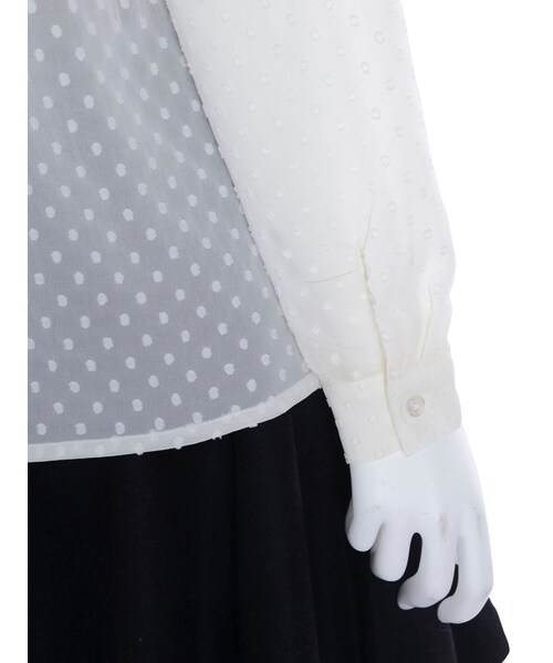 merry jenny（メリージェニー）の「スカラップレースブラウス（トップス・レディース・オフホワイト/ネイビー）」の8枚目の写真