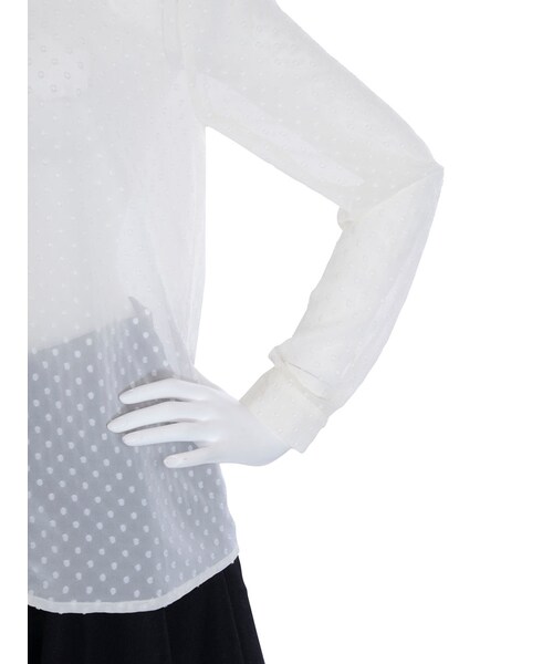 merry jenny（メリージェニー）の「スカラップレースブラウス（トップス・レディース・オフホワイト/ネイビー）」の11枚目の写真