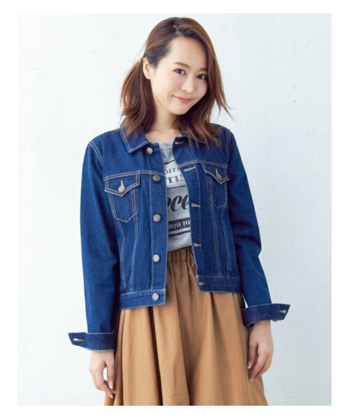 INGNI（イング）の「コンパクト／Gジャン（ジャケット/アウター・レディース・ｺﾝ/ｲﾝﾃﾞｨｺﾞ・M）」の12枚目の写真