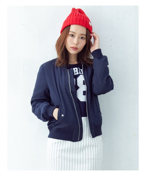 INGNI（イング）の「MA-1（ジャケット/アウター・レディース・ｸﾛ/ｶｰｷ/ｺﾝ/ﾒｲｻｲ・M）」の13枚目の写真