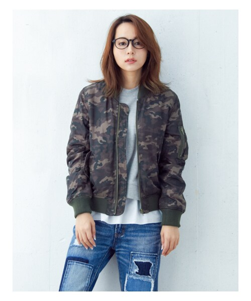 INGNI（イング）の「MA-1（ジャケット/アウター・レディース・ｸﾛ/ｶｰｷ/ｺﾝ/ﾒｲｻｲ・M）」の14枚目の写真