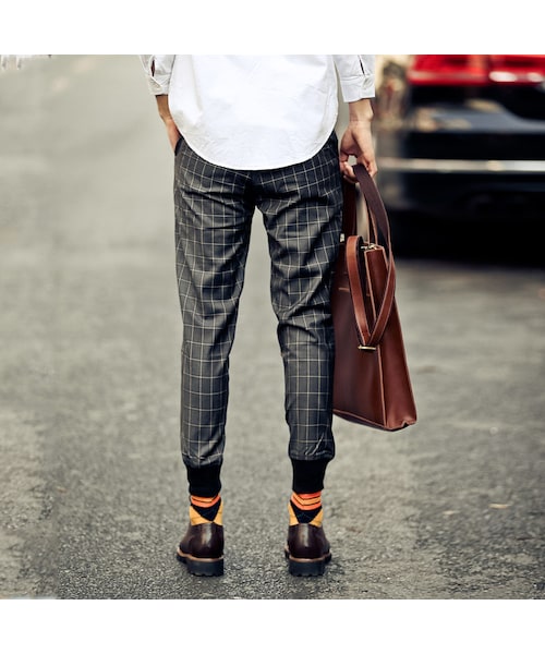 STORES.jp（ストアーズドットジェーピー）の「チェック柄★ジョガーパンツ★ハイセンスモード★【送料無料】（スラックス・メンズ・その他）」の4枚目の写真