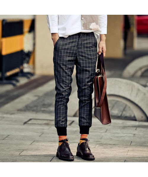 STORES.jp（ストアーズドットジェーピー）の「チェック柄★ジョガーパンツ★ハイセンスモード★【送料無料】（スラックス・メンズ・その他）」の2枚目の写真