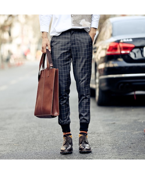 STORES.jp（ストアーズドットジェーピー）の「チェック柄★ジョガーパンツ★ハイセンスモード★【送料無料】（スラックス・メンズ・その他）」の3枚目の写真