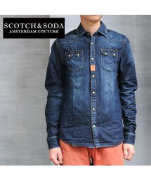 SCOTCH&SODA スコッチアンドソーダ シャツジャケット サテンブレザー SCOTCH&SODA スコッチアンドソーダ シャツジャケット サテンブレザー
