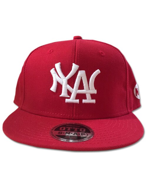 STORES.jp(ストアーズドットジェーピー)の「NY.LAスナップバックキャップN.Y.ATTITUDE MLBサンプリングキャップRED赤 90sHIPHOP/スケートボード(キャップ・メンズ・その他)」の1枚目の写真