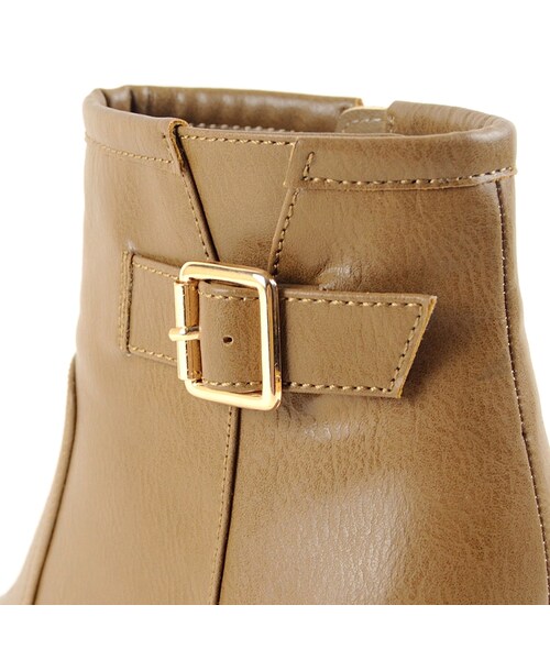 ORiental TRaffic（オリエンタルトラフィック）の「ベルトショートブーツ（シューズ・レディース・ベージュ/ブラック/ブラウン・S/M/L/LL）」の7枚目の写真