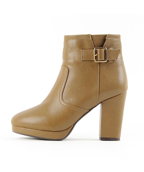 ORiental TRaffic（オリエンタルトラフィック）の「ベルトショートブーツ（シューズ・レディース・ベージュ/ブラック/ブラウン・S/M/L/LL）」の4枚目の写真