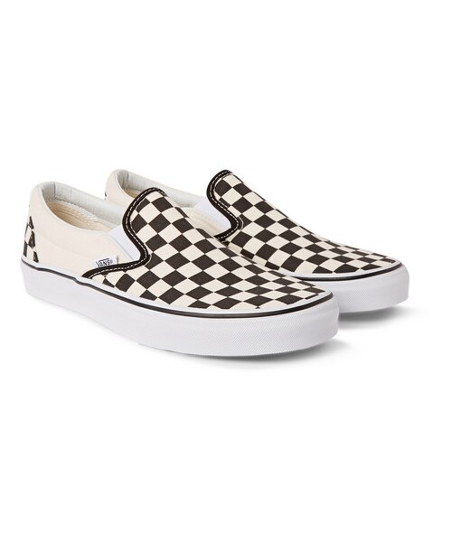Classic Checkerboard Canvas Slip-On Sneakers