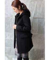 IENA | 《予約》二重織シャルム フード付きコクーンコート◆(ジャケット/アウター)