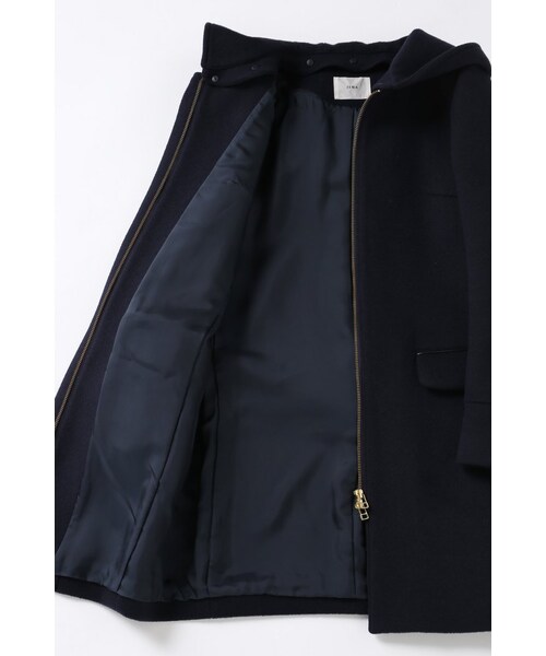 IENA（イエナ）の「《予約》二重織シャルム フード付きコクーンコート◆（ジャケット/アウター・レディース・ブラック/ホワイト/ネイビー・34/36/38/40）」の18枚目の写真