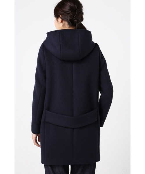 IENA（イエナ）の「《予約》二重織シャルム フード付きコクーンコート◆（ジャケット/アウター・レディース・ブラック/ホワイト/ネイビー・34/36/38/40）」の8枚目の写真