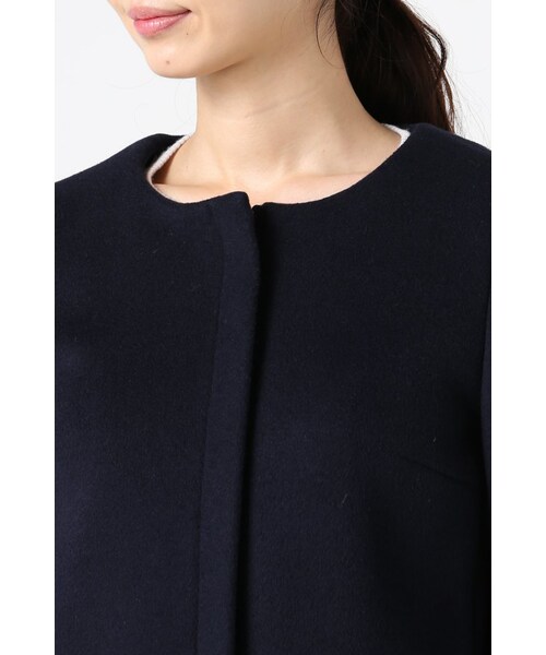 IENA（イエナ）の「《予約》二重織シャルム フード付きコクーンコート◆（ジャケット/アウター・レディース・ブラック/ホワイト/ネイビー・34/36/38/40）」の16枚目の写真