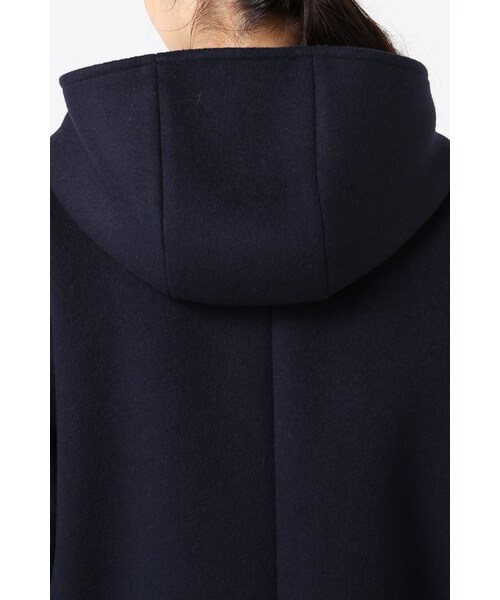 IENA（イエナ）の「《予約》二重織シャルム フード付きコクーンコート◆（ジャケット/アウター・レディース・ブラック/ホワイト/ネイビー・34/36/38/40）」の10枚目の写真