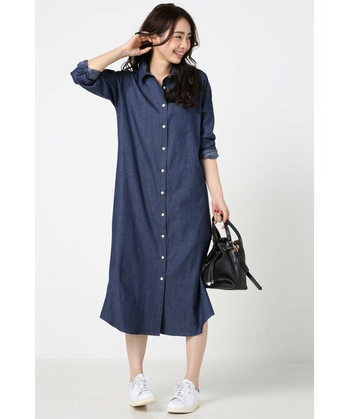 Iena Slobe スローブイエナ の デニムロングシャツワンピース ワンピース ドレス Wear