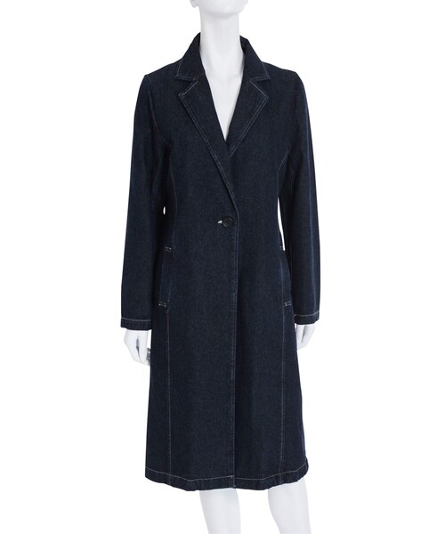 FLOVE（フローブ）の「デニムチェスターコート（ジャケット/アウター・レディース・インディゴ・F）」の3枚目の写真