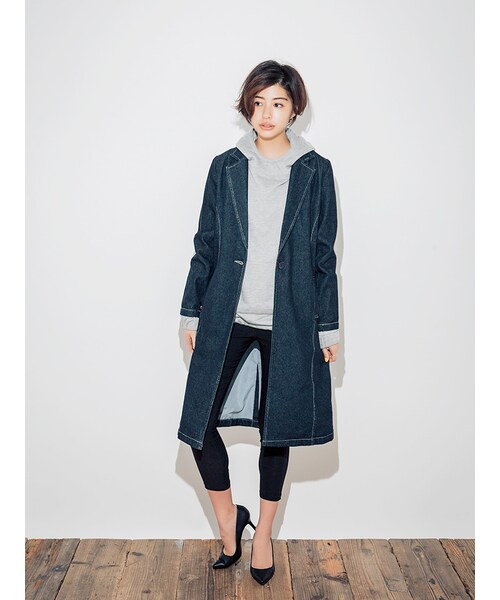 FLOVE（フローブ）の「デニムチェスターコート（ジャケット/アウター・レディース・インディゴ・F）」の2枚目の写真