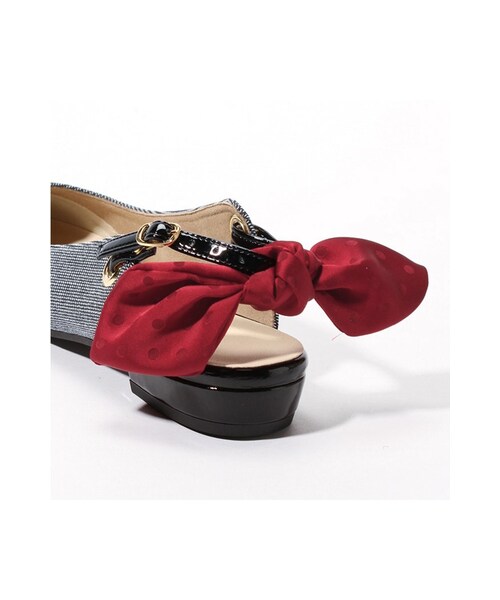 LE TALON（ルタロン）の「2CMポインテッドリボンバックベルト（シューズ・レディース・ブラック/グレー/ネイビー・35.5/36/36.5/37/37.5）」の8枚目の写真