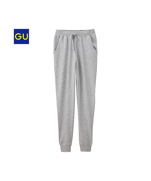 GU（ジーユー）の「（GU）スウェットロングパンツ（リブ）（WOMEN ⁄ ルームウェア・ルームシューズ・レディース・BLACK/NAVY/GRAY・M/L/XL/S）」の2枚目の写真
