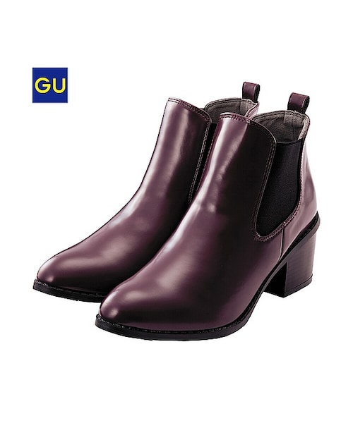 GU(ジーユー)の「(GU)サイドゴアブーツ(WOMEN ⁄ シューズ・レディース・WINE/DARK BROWN/BLACK・XL/S/L/M)」の1枚目の写真