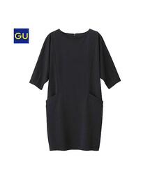 GU | （GU）コクーンワンピース（５分袖）(ワンピース/ドレス)