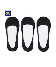 GU | （GU）カバーソックス（滑り止め付き・３足組）Ａ(レッグウェア)