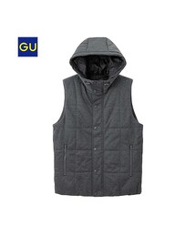 GU | （GU）カットソーフーディ中綿ベスト(ジャケット/アウター)