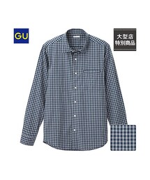 GU | （GU）ブロードチェックシャツ（ギンガム・長袖）(トップス)