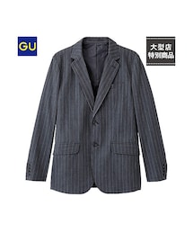 GU | （GU）ストライプ２Ｂジャケット(ジャケット/アウター)