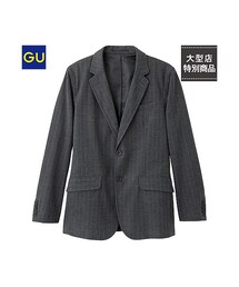 GU | （GU）ストライプ２Ｂジャケット(ジャケット/アウター)