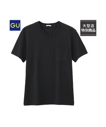 GU | （GU）ポケ付きＶネックＴ（半袖）(トップス)