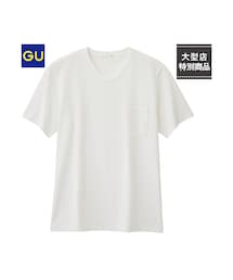 GU | （GU）ポケ付きＶネックＴ（半袖）(トップス)