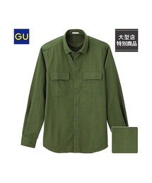 GU | （GU）ミリタリーシャツ（長袖）Ａ(トップス)