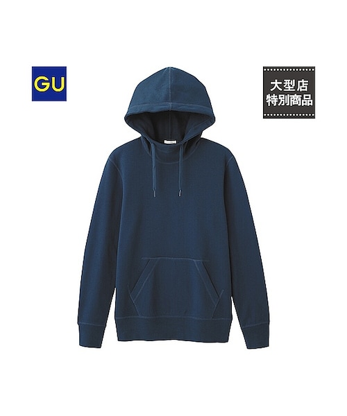 GU（ジーユー）の「（GU）スウェットプルパーカ（長袖）Ｂ（MEN ⁄ パーカ・カーディガン・メンズ・GRAY/NAVY/LIGHT GRAY・M/XL/L/S）」の3枚目の写真