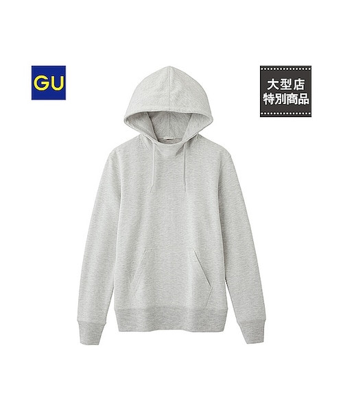 GU（ジーユー）の「（GU）スウェットプルパーカ（長袖）Ｂ（MEN ⁄ パーカ・カーディガン・メンズ・GRAY/NAVY/LIGHT GRAY・M/XL/L/S）」の2枚目の写真