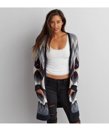 American Eagle | AEOパターンニットオープンカーディガン(カーディガン/ボレロ)