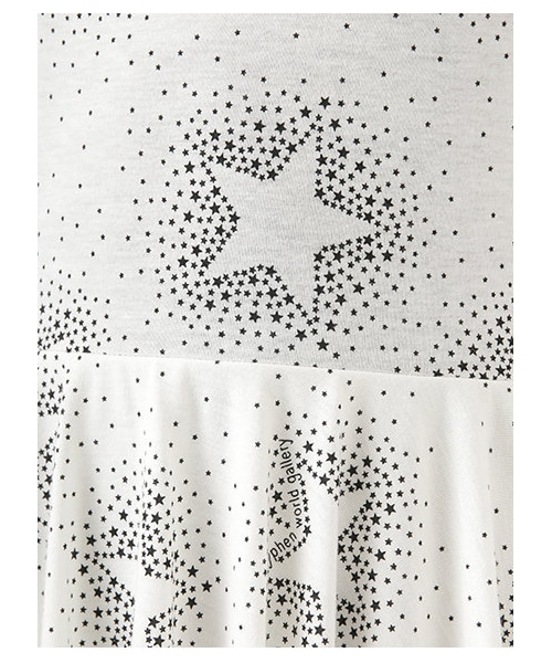 E hyphen world gallery（イーハイフンワールドギャラリー）の「・スターフィット&フレアワンピース（ワンピース/ドレス・オフホワイト/ブラック/サックスブルー・XS/S/M）」の9枚目の写真