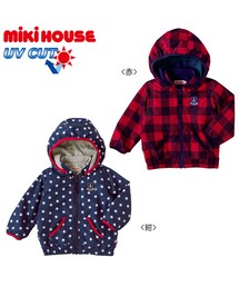 MIKI HOUSE | 【ミキハウス】★UVカット対応★裏地付き☆チェック＆星柄ジャンパー(その他アウター)