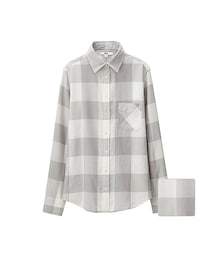 UNIQLO | WOMEN フランネルチェックシャツ（長袖）01・09・12・18・67(シャツ/ブラウス)