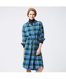 UNIQLO | WOMEN フランネルロングシャツ（長袖）A(シャツ/ブラウス)
